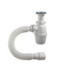 Сифон для раковины и мойки 1 1/2"х40 мм с гибкой трубой 40х40/50 мм Orio
