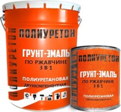 Грунт-эмаль по ржавчине полиуретановая ЛКМ Торг Полиуретон 3 в 1