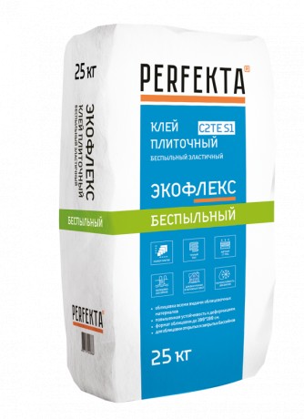 Клей для натурального камня и керамогранита эластичный Perfekta Ecoflex Green line Dust free