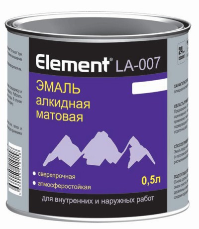 Эмаль для внутренних и наружных работ Alpa Element LA-007