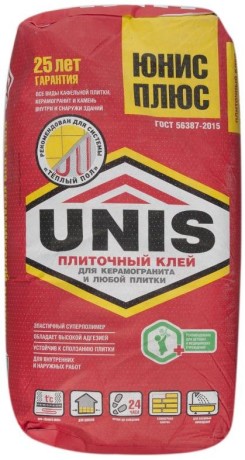 Клей плиточный Юнис Плюс
