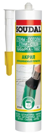 Герметик акриловый окрашиваемый Soudal