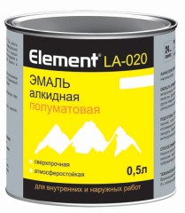 Эмаль для внутренних и наружных работ Alpa Element LA-020