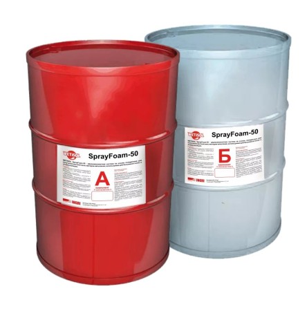 Материал двухкомпонентный на основе полиуретана для теплоизоляции Wetisol SprayFoam-50