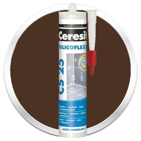 Затирка-герметик цветная силиконовая Ceresit CS 25