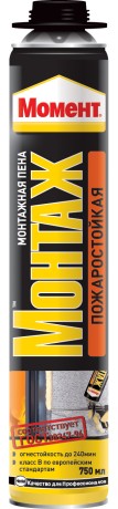Пена монтажная Момент Профессиональная Пожаростойкая