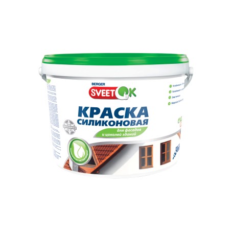 Краска силиконовая для фасадов и цоколей зданий SveetOk