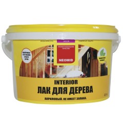 Лак акриловый для древесины Neomid Interior