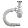 Сифон бутылочный с литым выпуском 1-1/2" х 40, с гибкой трубой 40-40 Orio