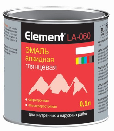 Эмаль для внутренних и наружных работ Alpa Element LA-060