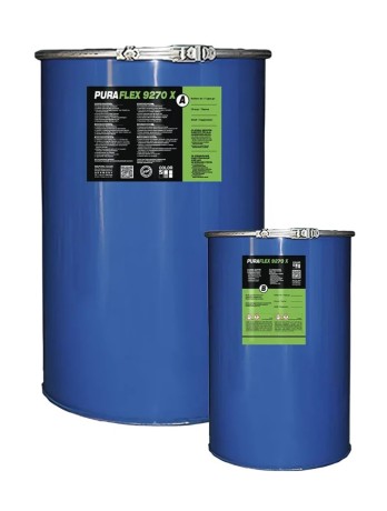 Клей специальный двухкомпонентный для вклейки стекла в бочках в производстве спк Puraflex 9270 X