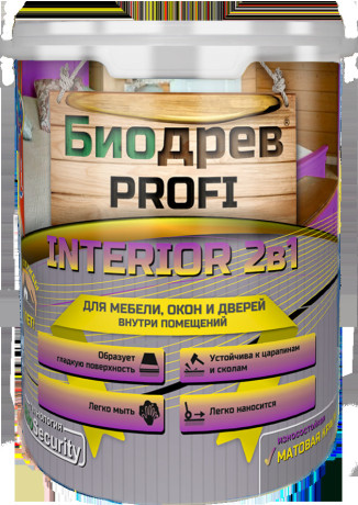 Краска для мебели Красковия Биодрев Profi Interior 2 в 1