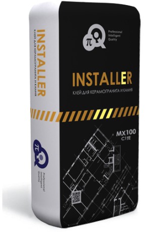 Клей для керамогранита и камня PIQ Installer MX100
