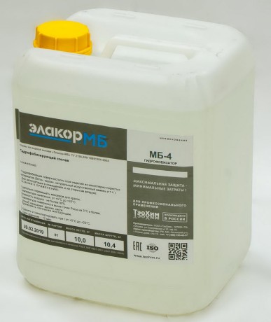 Пропитка гидрофобизирующая для бетона Элакор МБ4