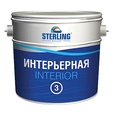 Краска для стен и потолков Sterling Интериор-3 ВД-АК-202