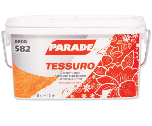 Покрытие декоративное с эффектом "шелковых нитей" Parade Deco Tressuro S82