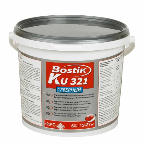 Клей Bostik KU 321 для напольных покрытий универсальный морозостойкий
