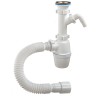 Сифон для раковины и мойки выпуском 1 1/2"х40 мм с одним отводом и прямой трубой 40 мм Orio