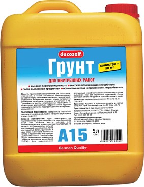 Грунтовка проникающая для внутренних работ Pufas Decoself A15