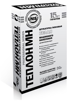 Штукатурка гипсовая машинного нанесения Юнис Теплон МН
