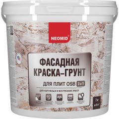 Краска-грунт фасадная для плит OSB Proff 3 в 1 Neomid