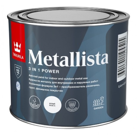 Краска по металлу по ржавчине Тиккурила Металлиста
