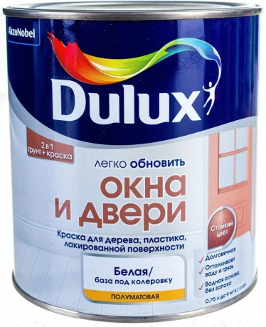 Краска для дерева и пластика водно-дисперсионная Dulux Окна и двери