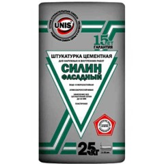 Штукатурка цементная Юнис Силин Фасадный