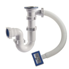 Сифон для раковины и мойки 1-1/2" 40 прямоточный с переливом Orio