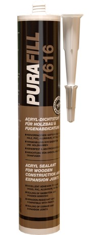 Герметик эластичный нейтральный акриловый атмосферостойкий для уплотнения дерева Purafill 7616