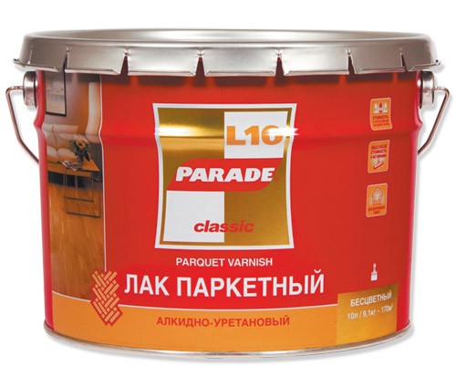 Лак паркетный на алкидно-уретановой основе Parade L10