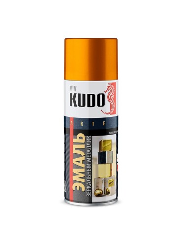 Эмаль аэрозольная универсальная зеркальный металлик Kudo Mirror Finish