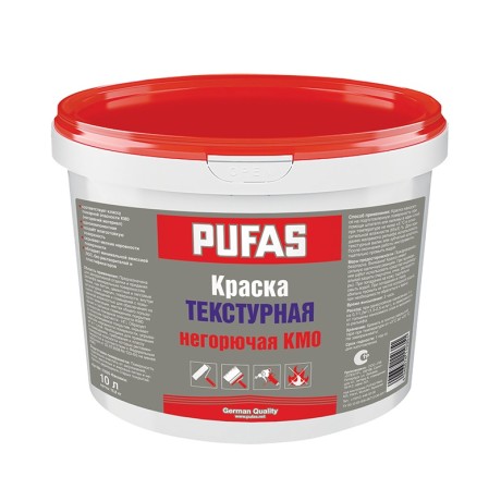 Краска текстурная негорючая для путей эвакуации Pufas КМ0
