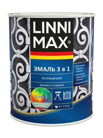 Эмаль по ржавчине 3 в 1 LinniMax