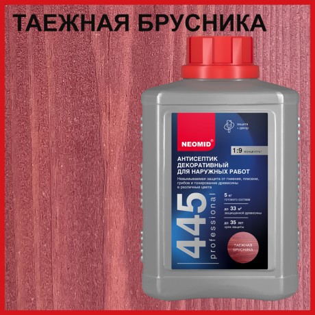 Антисептик декоративный Neomid 445 для наружных работ