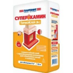Клей термостойкий Плитонит Супер Камин