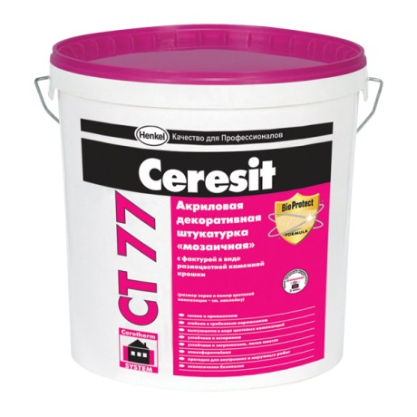 Штукатурка декоративная акриловая "мозаичная" Ceresit CT 77