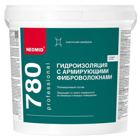 Гидроизоляция с армирующими фиброволокнами Neomid 780