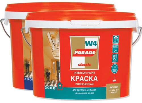 Краска интерьерная на акриловой основе Parade W4 Дом & Офис