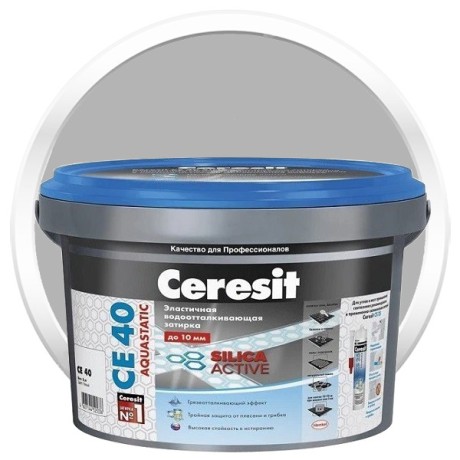 Затирка эластичная водоотталкивающая Ceresit CE 40 Aquastatic