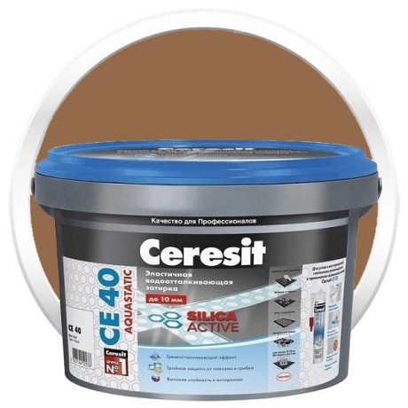 Затирка эластичная водоотталкивающая Ceresit CE 40 Aquastatic