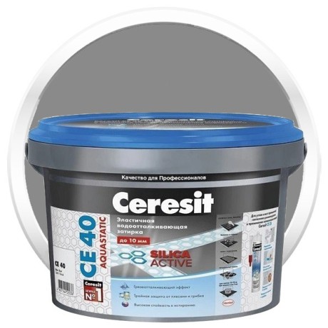 Затирка эластичная водоотталкивающая Ceresit CE 40 Aquastatic