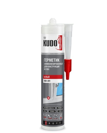 Герметик силиконизированный для конструкций из ПВХ Kudo