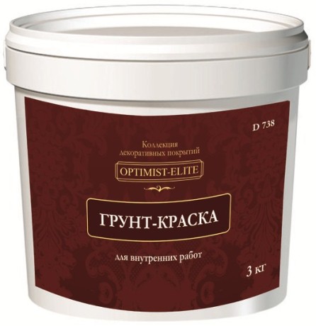 Грунт-краска Оптимист Элит D738 для внутренних работ
