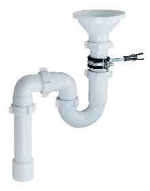 Сифон прямоточный с разрывом потока струи 11/2’’ x 40, приемная воронка D=113 мм Orio