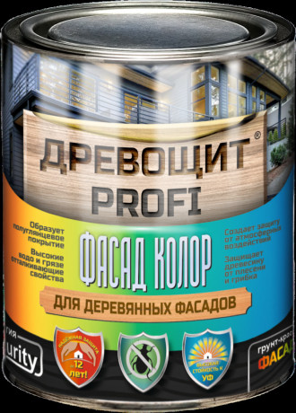 Грунт-краска Красковия Древощит Profi Фасад Колор 2 в 1