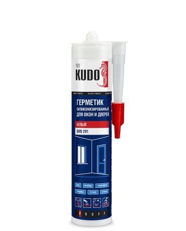 Герметик силиконизированный для окон и дверей Kudo