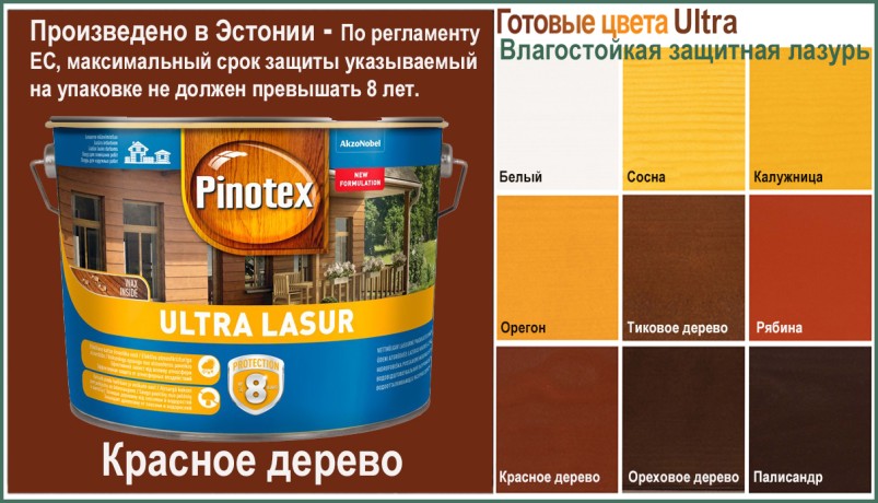 Пропитка декоративная для защиты древесины Омнитекс