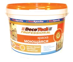 Краска моющаяся матовая латексная для ванной и кухни DecoTech