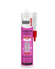 Герметик универсальный силиконизированный для ванной и кухни Kudo